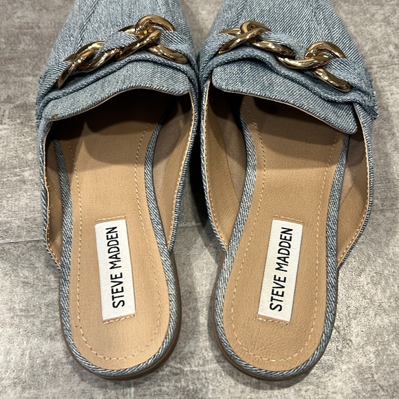 Women’s Steve Madden Cassidy Denim Mules Size 9 - Picture 4 of 9